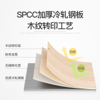 京洛阳台柜玄关储物收纳柜木纹钢制铁皮柜子家用衣柜鞋柜防晒防潮带锁