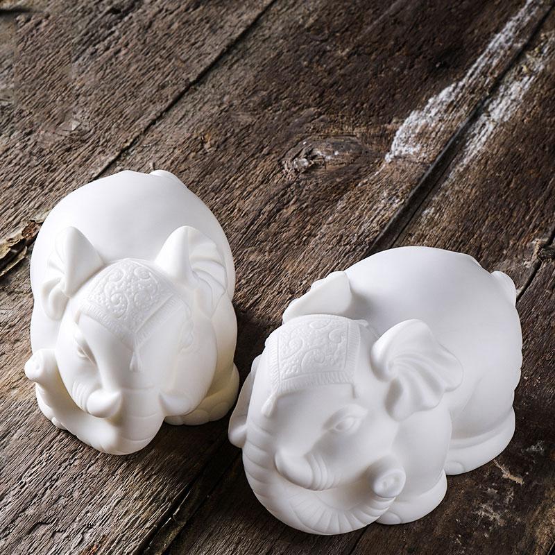 家柏饰(CORATED)德化白瓷茶宠手工茶台功夫茶具摆件单个茶玩家用礼盒190119Z高清大图