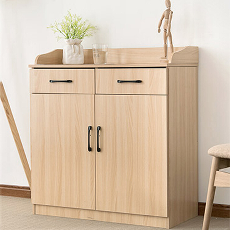 一鹏办公柜二门储物柜木质茶水柜酒水柜墙边柜矮柜现代简约员工柜