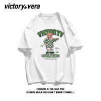 VICTORYVERA夏季2022盐系ins小熊印花短袖T恤女韩系纯棉宽松上衣