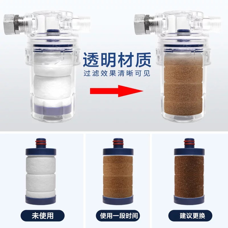 热水器除垢阻垢器除氯前置洗衣机净水过滤器自来水龙头|活性炭+阻垢型双重