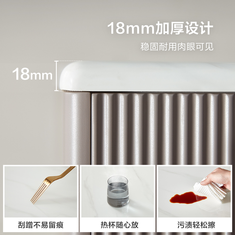 全友家居现代简约大理石纹茶几客厅储物茶几电视柜家具