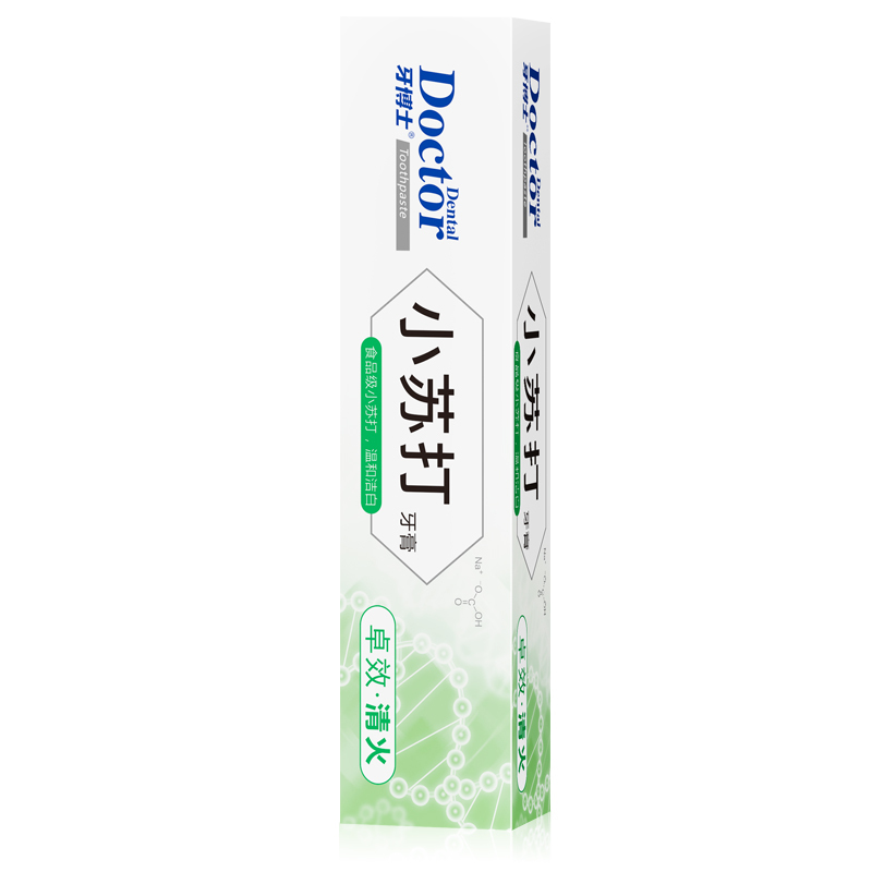 牙博士卓效清火小苏打牙膏洁白牙齿减轻牙渍改善口腔上火清新口气120g