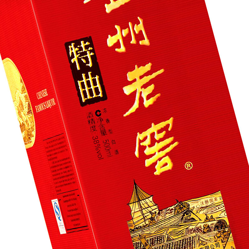 泸州老窖 特曲 38度 浓香型白酒 500ml 单瓶装