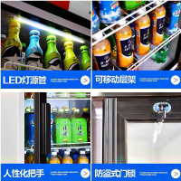 喜莱盛(Xnesen)800升 双门饮料展示柜冷藏 超市便利保鲜立式冰柜三门商用冰箱冰柜水果厨房陈列柜点菜柜冷柜超市冰箱