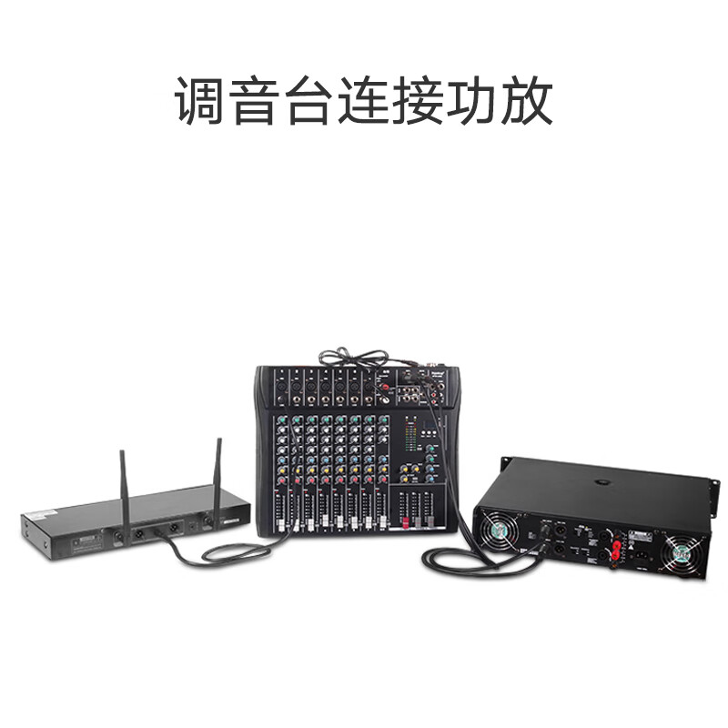 绿联 卡侬公对母话筒音频延长线 麦克风调音台音响箱功放摄影机连接线 1米高清大图