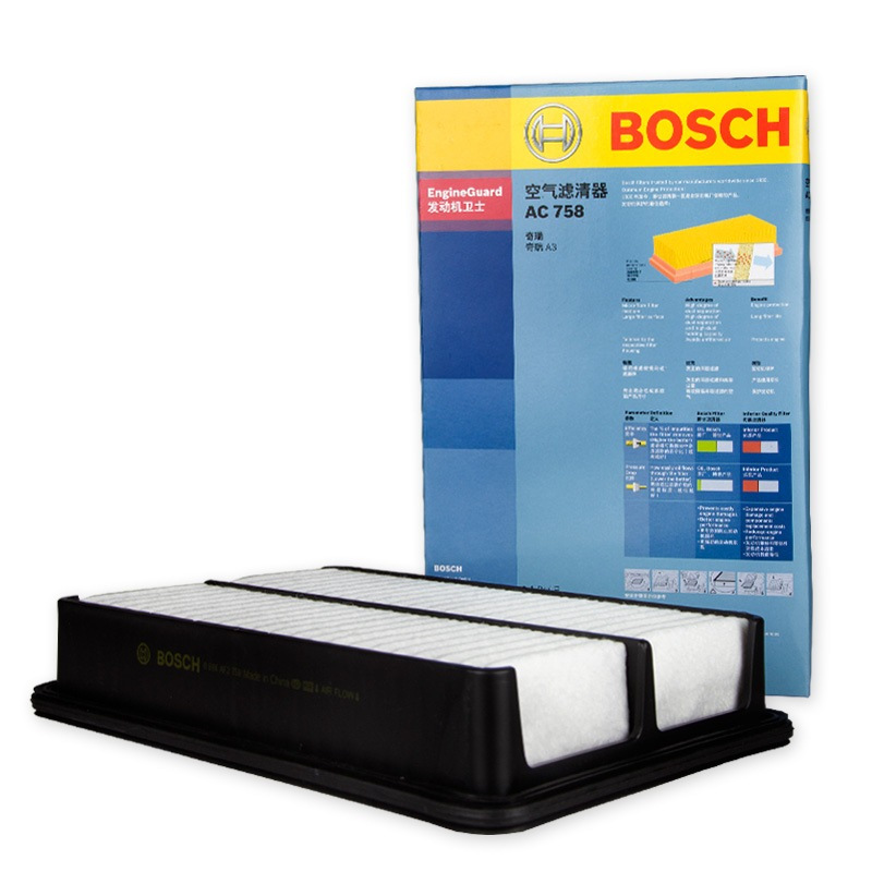 博世(BOSCH)空气滤清器0986AF2758(奇瑞A3两厢/1.6L/1.8L/2.0L)