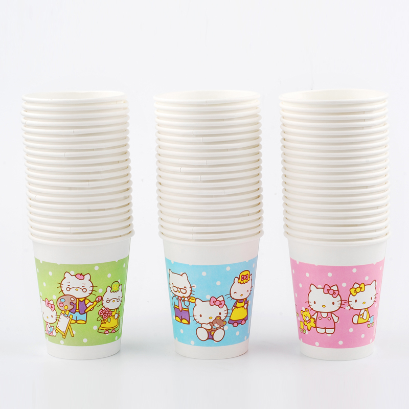 宜洁K-9559KT欢乐家庭加厚纸杯250mL50只 单位:包高清大图