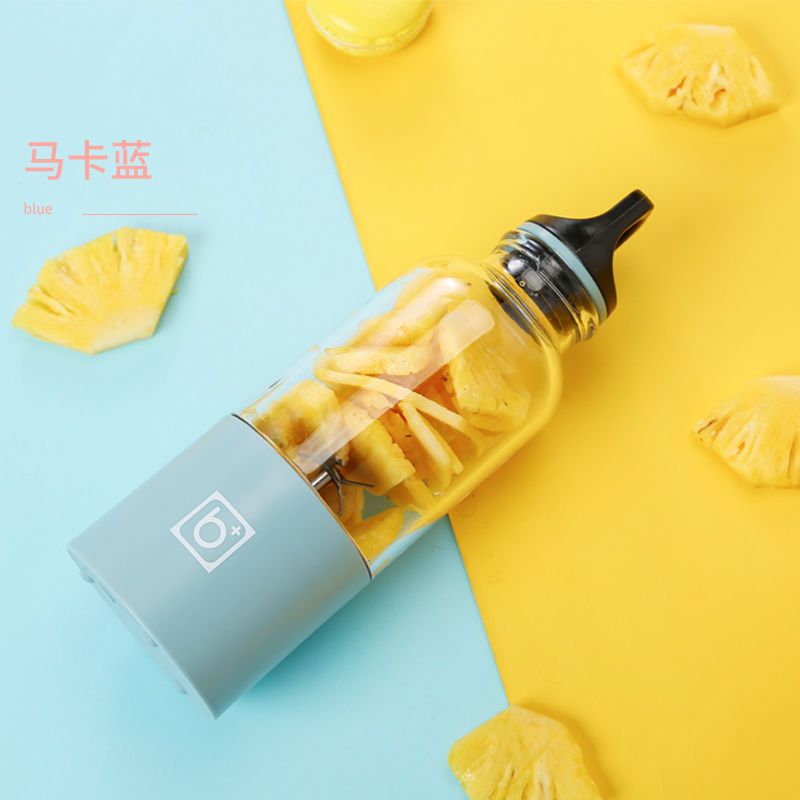 便携式家用榨汁机迷你多功能充电榨果汁机宿舍学生水果电动榨汁杯|大红色[四叶刀]升级款