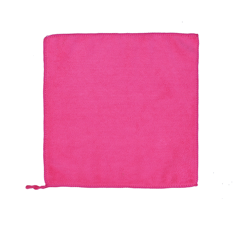 10条装中厚枚红色30*30cm视频介绍_保洁专用毛巾吸水米魁不毛加厚抹布