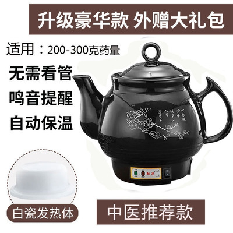 煎药壶全自动养生壶电煎壶家用中药壶熬药砂锅药罐黄金蛋中药锅药煲 5L长嘴白瓷不粘有鸣音+自动煎药【授权正品】