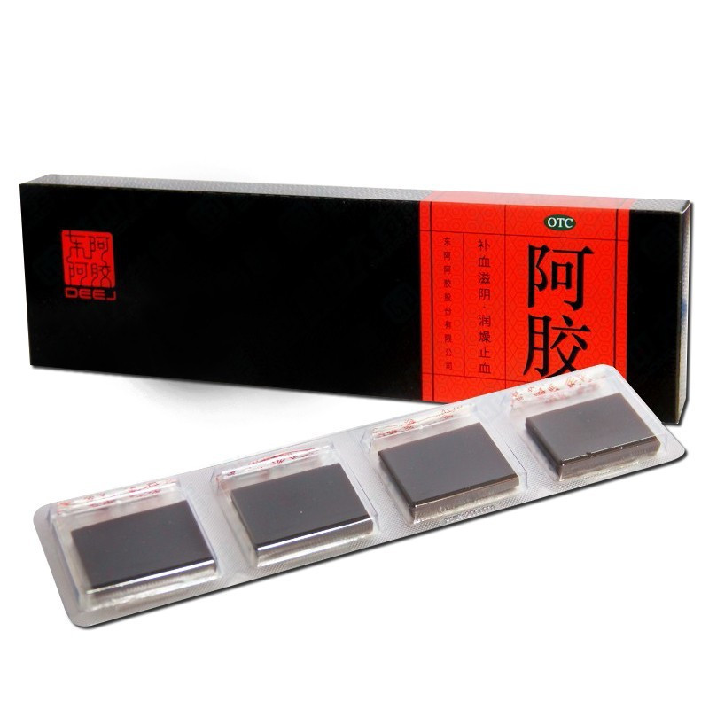 东阿阿胶 阿胶块片 24g(6克*4块) 补血滋阴 润燥止血 用于血虚萎黄眩晕心悸 心烦不眠 肺燥咳嗽 硬膏剂正品 1盒