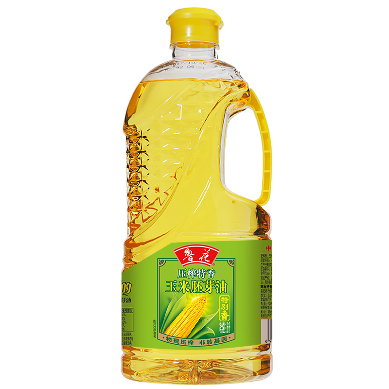 鲁花压榨特香玉米胚芽油1.6L 小桶装家用宿舍物理压榨非转基因食用油高清大图