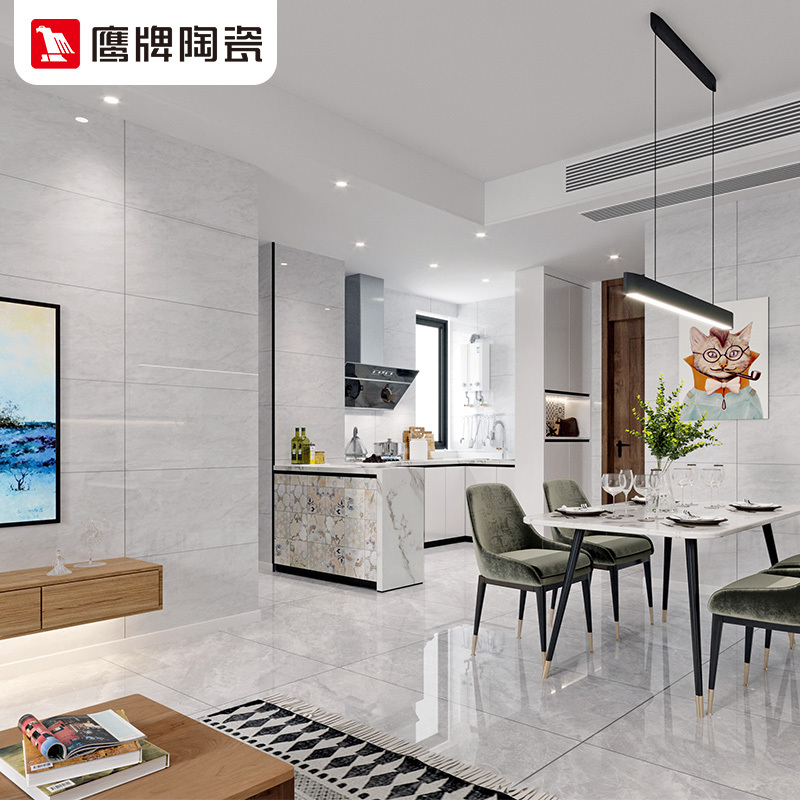 鹰牌瓷砖 全抛釉瓷砖 厨房卫生间墙砖 400*800 防滑中板 云纱