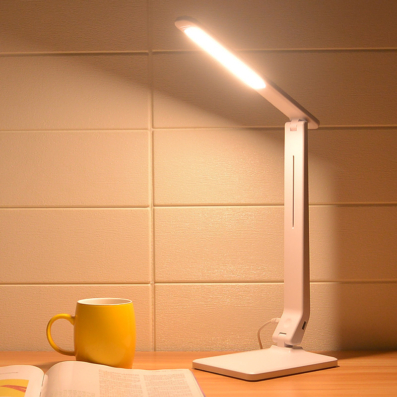 led台灯书闪电客桌中小学生写字宿舍可充电式学习儿童卧室床头阅读插