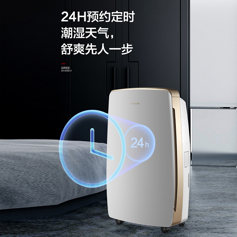 格力(GREE)除湿机DH40EH 家用低音抽湿器 干燥机吸湿器 一机多用 低音节能日除湿量31-40升/天童锁微电脑式高清大图