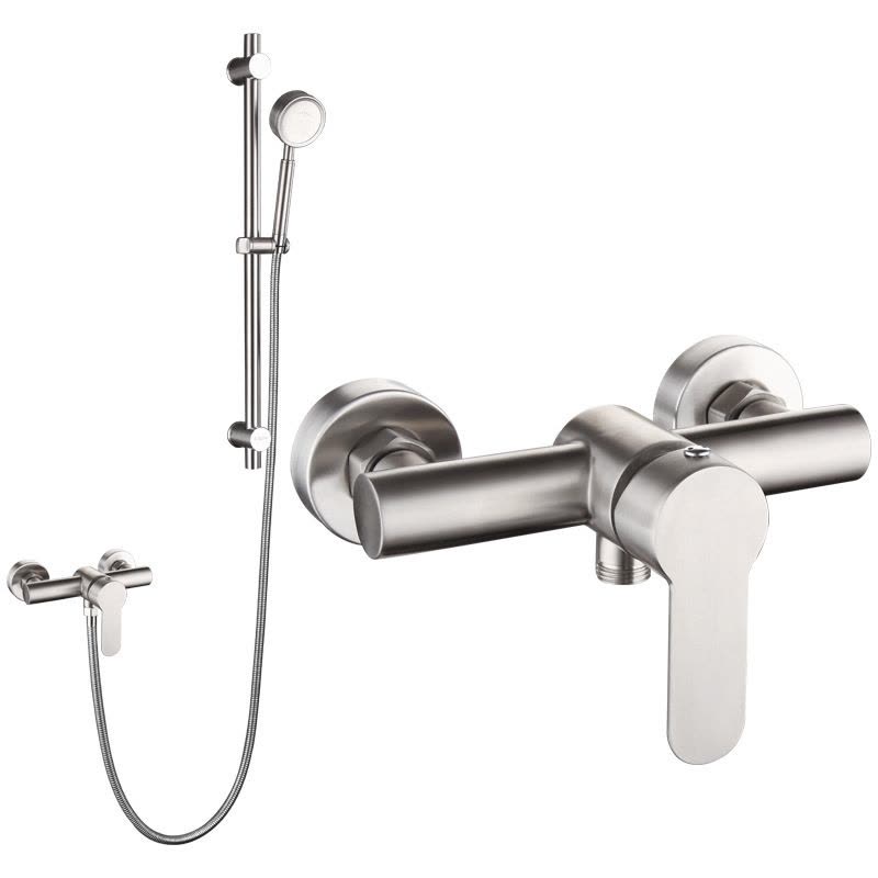 水龙珠(SHUILONGZHU) 304不锈钢分体混合水龙头冷热可调节升降花洒明珠淋浴帝王三联图片