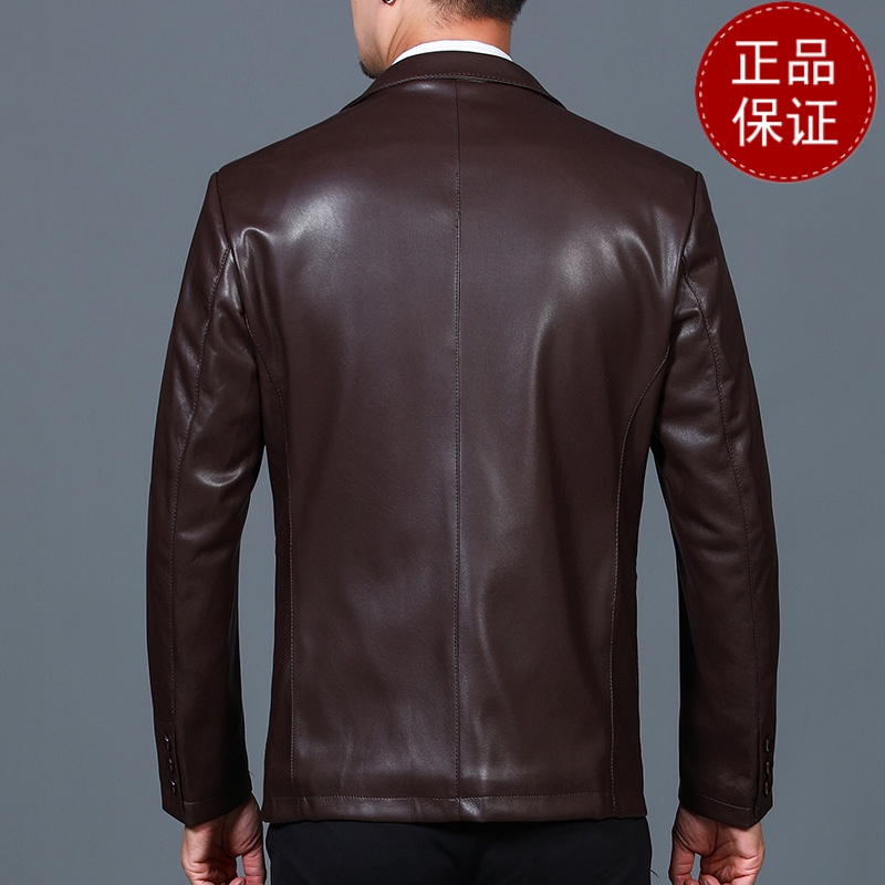 免费试穿潮男皮西装2021年秋冬新款男士皮衣西装领大口袋仿真皮休闲男外套2021冬装新款_302高清大图