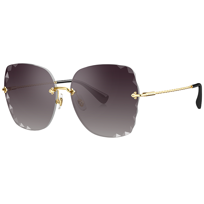暴龙2020新款太阳镜女蝶形时尚潮流街拍墨镜金属框眼镜BL7099高清大图