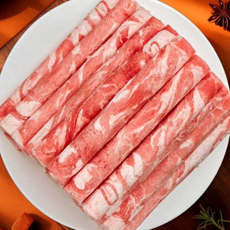 新鲜牛眼肉火锅涮肉牛肉无添加原切内蒙古巴林牧场200克*3盒高清大图