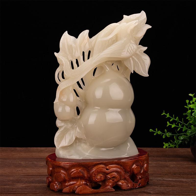 美帮汇阿富汗玉葫芦福禄玄关办摆件家居装饰
