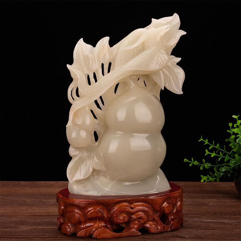 美帮汇阿富汗玉葫芦福禄玄关办摆件家居装饰图片