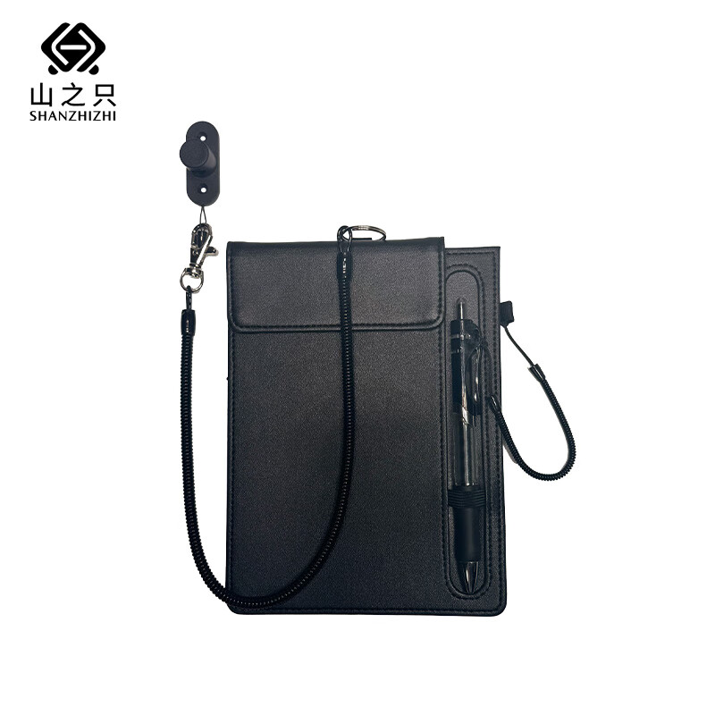 山之只 皮革写字垫板 黑色 套高清大图