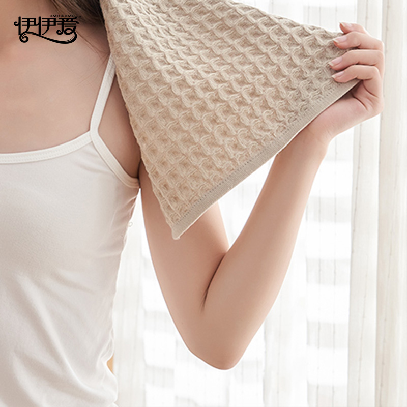 伊伊爱 YBH25238 蜂巢格毛巾 棕色高清大图