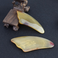 天然白羊角刮痧按摩板 匠心制作 手工打磨 温润羊角 美容排毒背颈全身通用经络刮痧按摩 单个价
