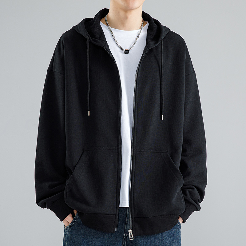 南极人开衫卫衣男士春秋季美式重磅潮牌夹克男生衣服连帽上衣外套