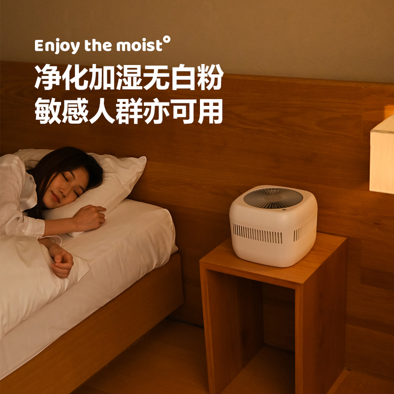 顽米无雾加湿器家用静音卧室孕妇婴儿净化空气小型机空调房客厅
