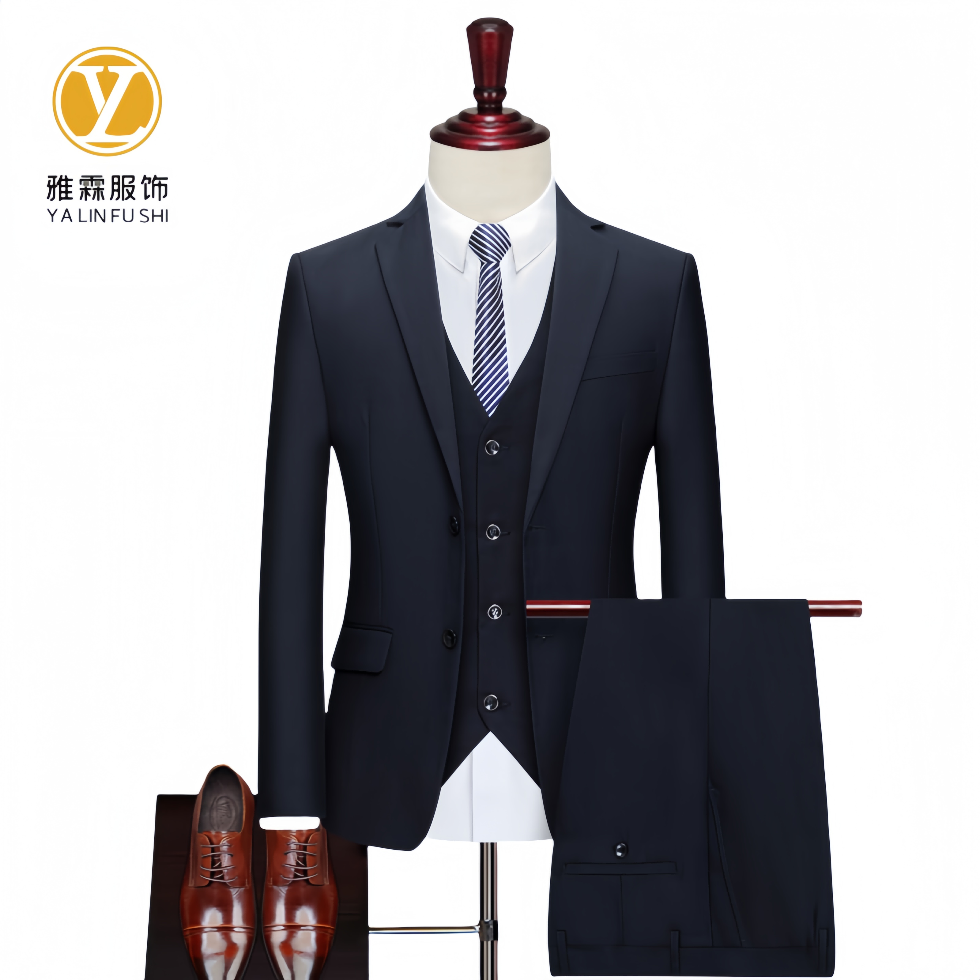 雅霖服 双扣西装三件套YLF24-YSA /套高清大图