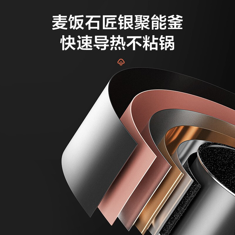 美的(Midea)飞快 智能电饭煲电饭锅2-8人家用4L聚能釜冷风破泡防溢快蒸煮米饭锅MB-FB40X1-101A