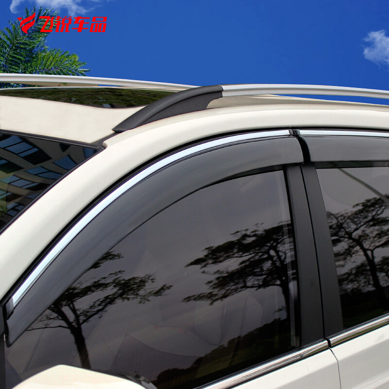 大众新速腾晴雨挡车窗雨眉改装专用汽车大众18款迈腾挡雨板遮雨条