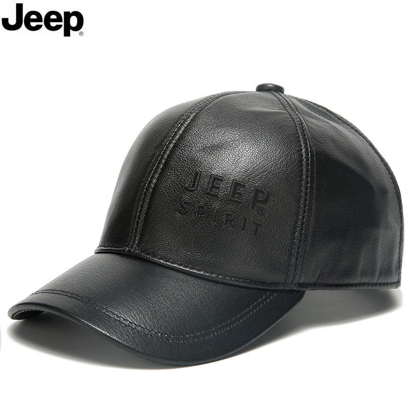 JEEP 吉普 羊皮鸭舌帽棒球帽休闲帽子男帽CA