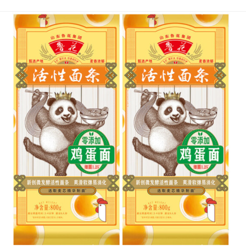鲁花(熊猫系列)鸡蛋面800g*2