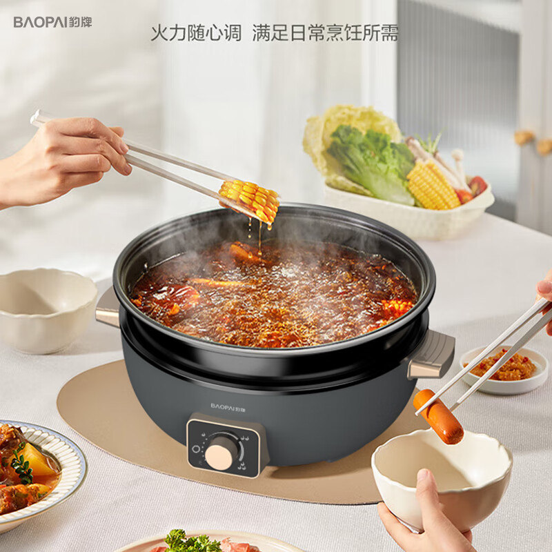 豹牌 BP-WD756电火锅 6L大容量 快速升温 分体式电火锅高清大图