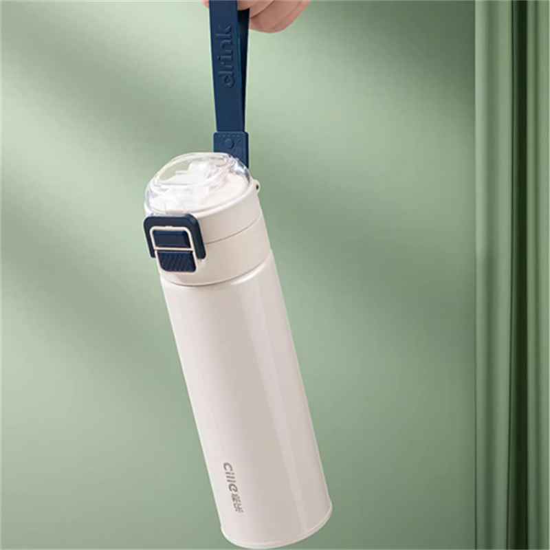 希乐麦克保温杯XB-24121 蓝白