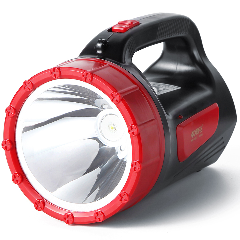 康铭led手电筒强光探照灯可充电超亮远射程户外手提照明应急灯