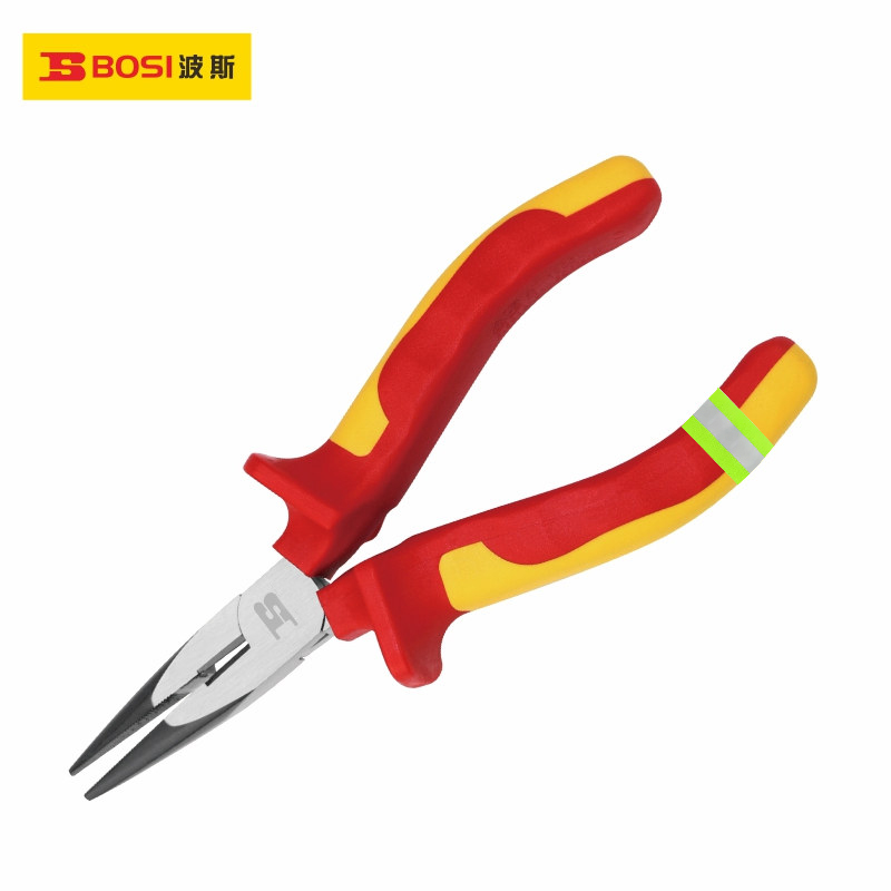 波斯（BOSI） 荧光系列VDE绝缘耐压尖嘴钳 8"/200mm 把