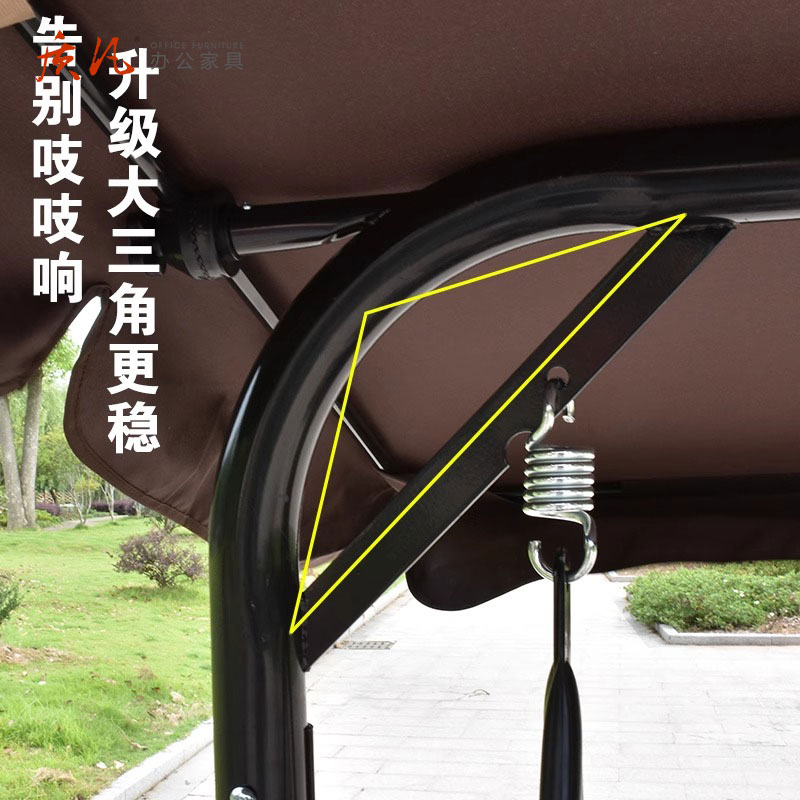 质凡户外秋千摇篮椅吊椅成人室外摇椅阳台吊床铁艺庭院荡秋千摇椅高清大图