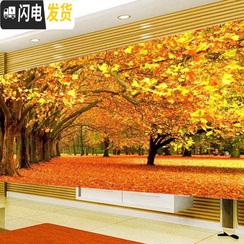 三维工匠十字绣线绣2019新款绣大幅客厅新版金满地满绣丝线自己手工 高亮丝线[中格/3股]180X70厘米送工具免费补线高清大图