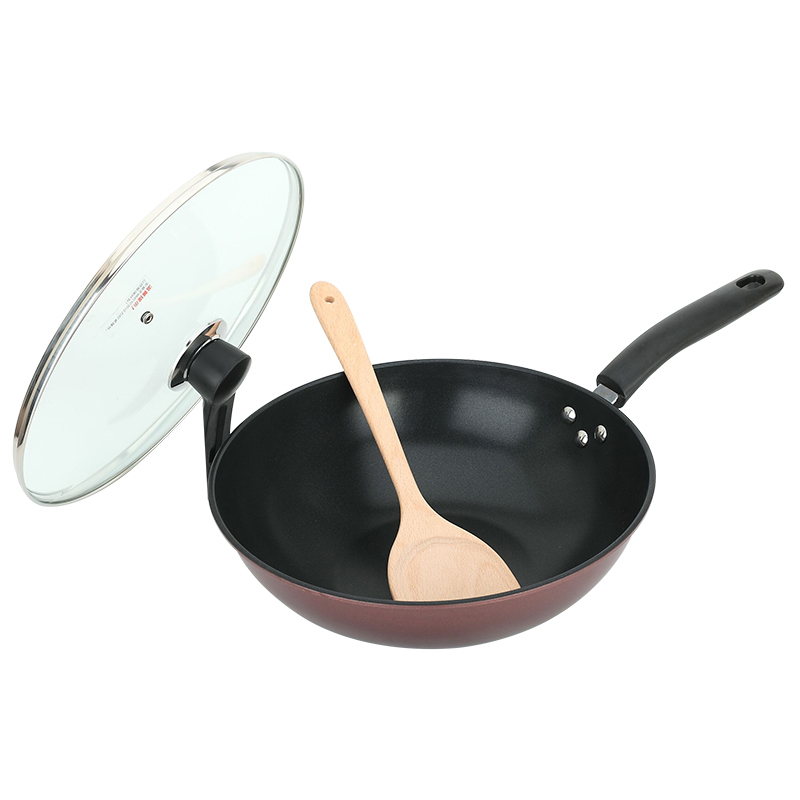 美厨 MCC610 不粘炒锅 精铁带盖带木铲32cm