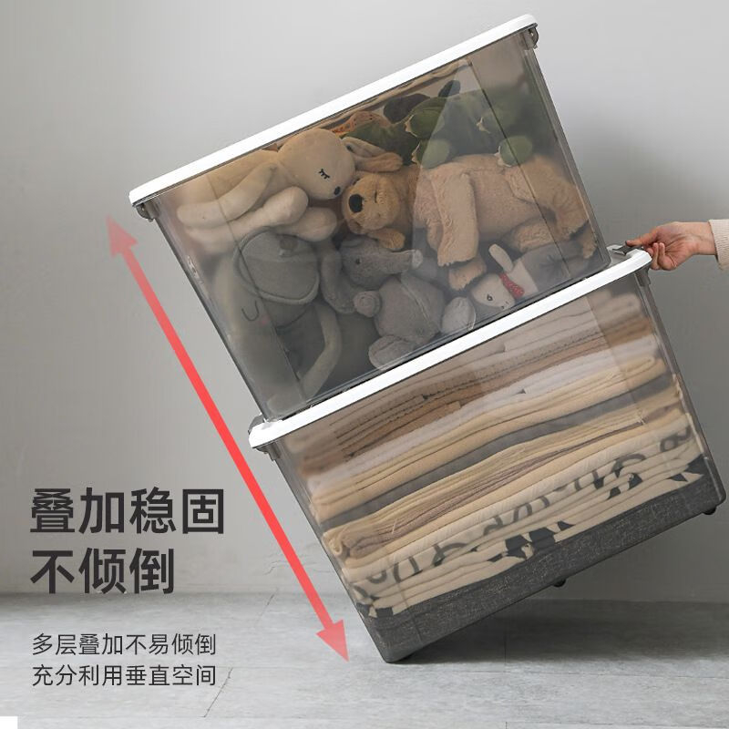 禧天龙(Citylong) X-6321围典收纳箱(透明白)塑料整理箱饰品储物箱衣服收纳盒玩具储物盒43L高清大图