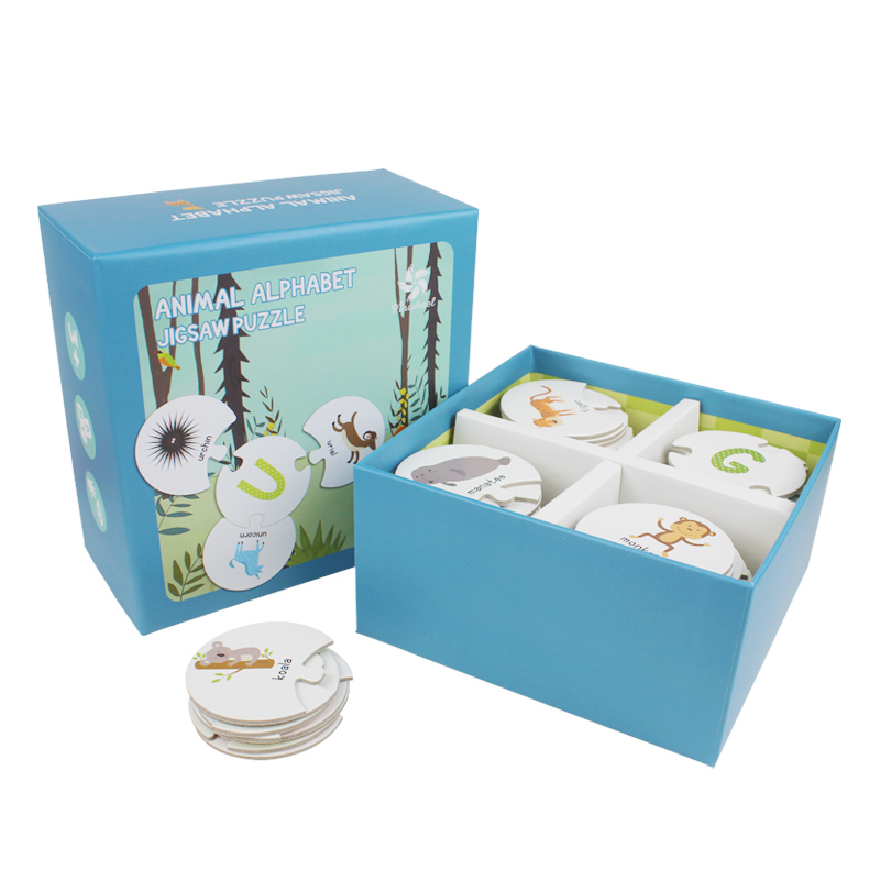 幼儿童动物英文字母识字卡片3+岁宝宝启蒙认知纸玩具