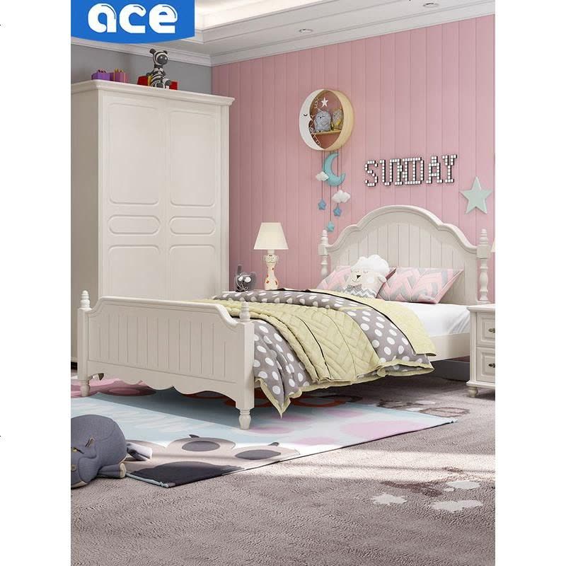北欧床公主床单人床1.35米少女孩床欧式美式公主床白色风图片