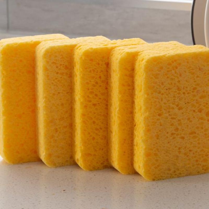 天然木浆棉抹布擦魔力擦刷碗刷锅洗碗清洁海绵厨房去污神器百洁布-特厚款【8片装】厚度约2.5CM(不沾油不掉渣不掉色)