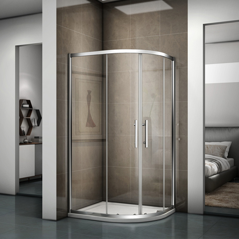 简易淋浴房闪电客扇弧形半圆玻璃隔断浴室洗澡间不锈钢干湿分离隔断