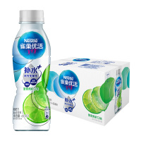 雀巢(Nestle)优活补水+含膳食纤维补充电解质风味运动饮料青柠味450ml*15 雀巢水 运动补水 功能饮料