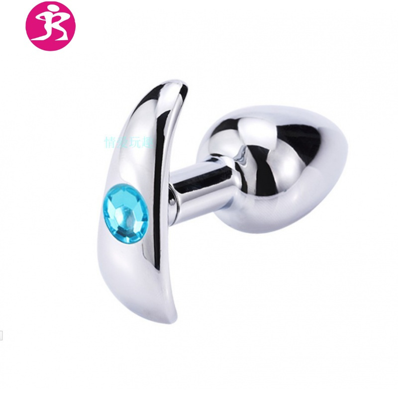 金属外出佩戴式男女用后庭肛塞拉珠肛塞成人情趣性用品另类玩具 吉祥小炮 精灵C款(水钻颜色备注或随机)后庭拉珠